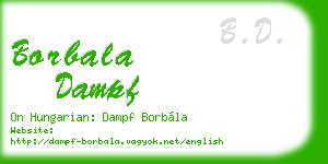 borbala dampf business card